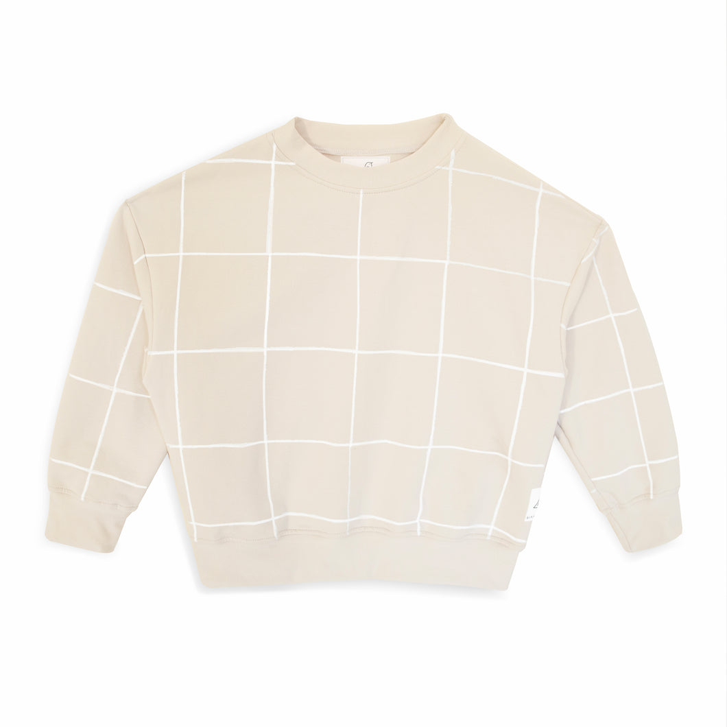 CELLO Sweater (ecrù-checkered pattern)