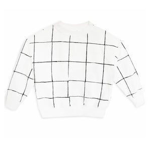 CELLO Sweater (white-checkered pattern)