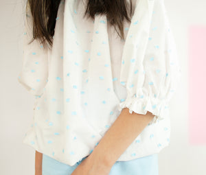 Rice blouse (plumeti blue)